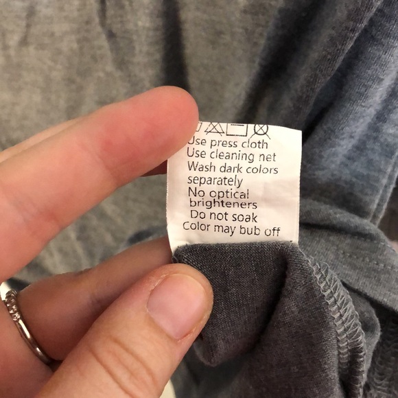 Sarin Mathews grey black color block long sleeved T size L witchycore - Picture 6 of 6